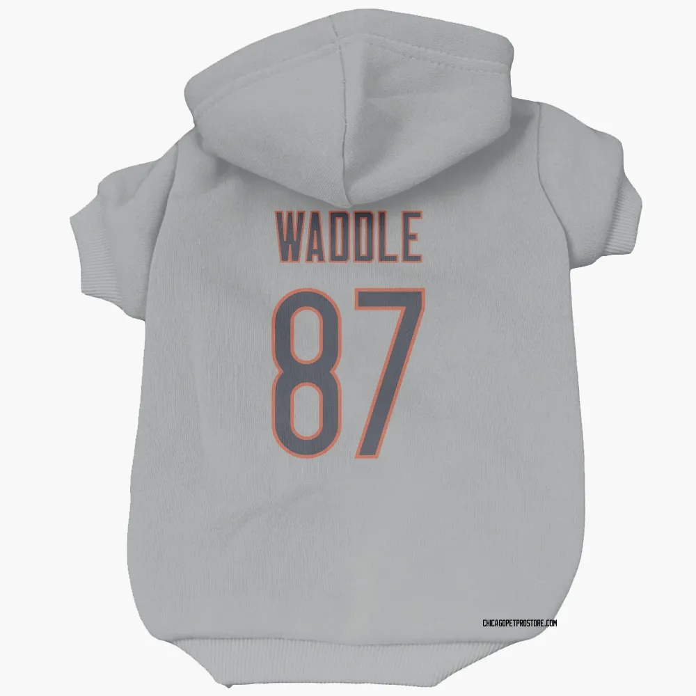 Chicago Bears Tom Waddle Silver Pet Hoodie for Dog & Cat