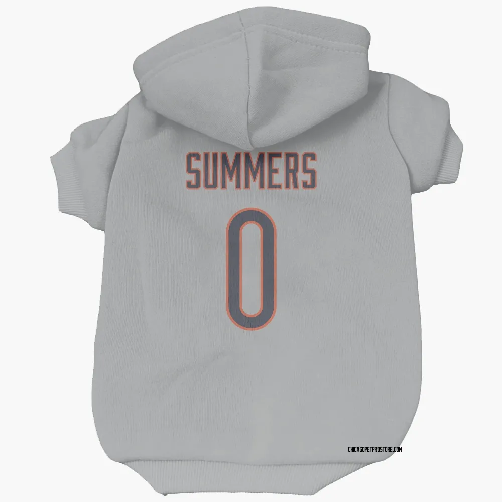 Chicago Bears Ty Summers Silver Pet Hoodie for Dog & Cat