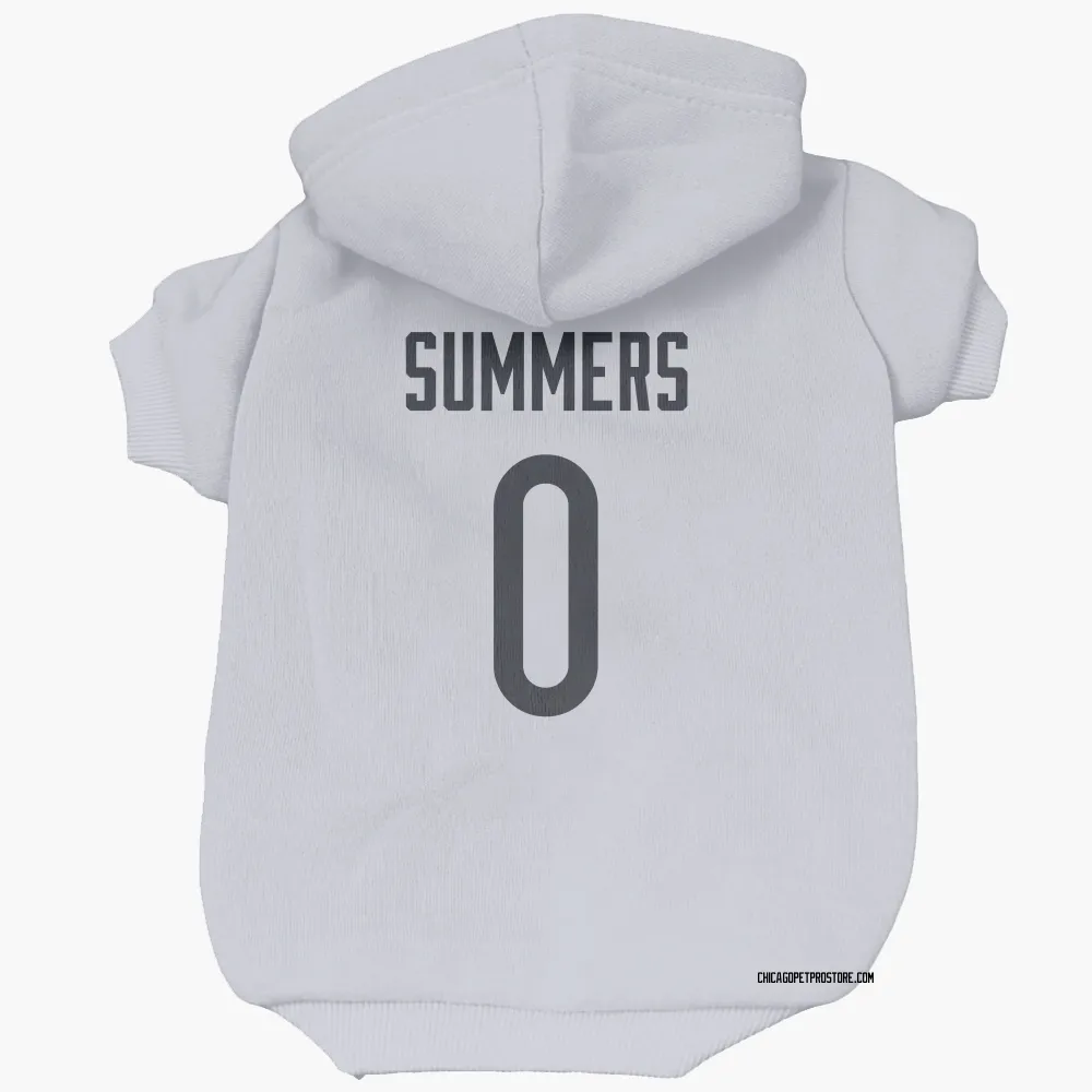Chicago Bears Ty Summers White Pet Hoodie for Dog & Cat