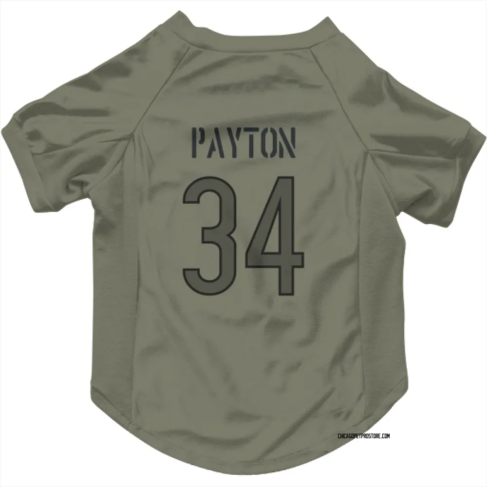 Chicago Bears Walter Payton Olive Pet Jersey for Dog & Cat