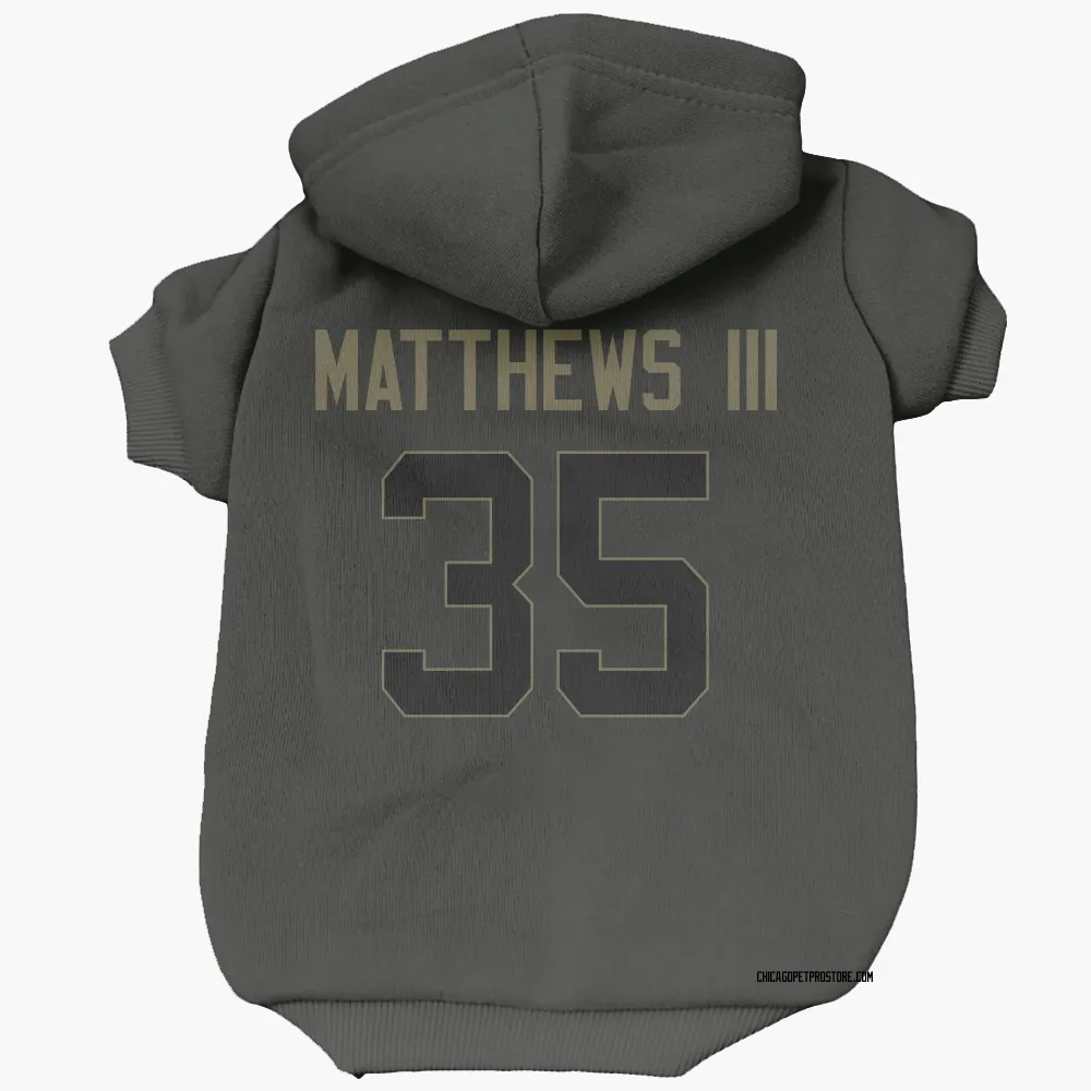 Chicago Bears Wayne Matthews III Black Service Pet Hoodie for Dog & Cat