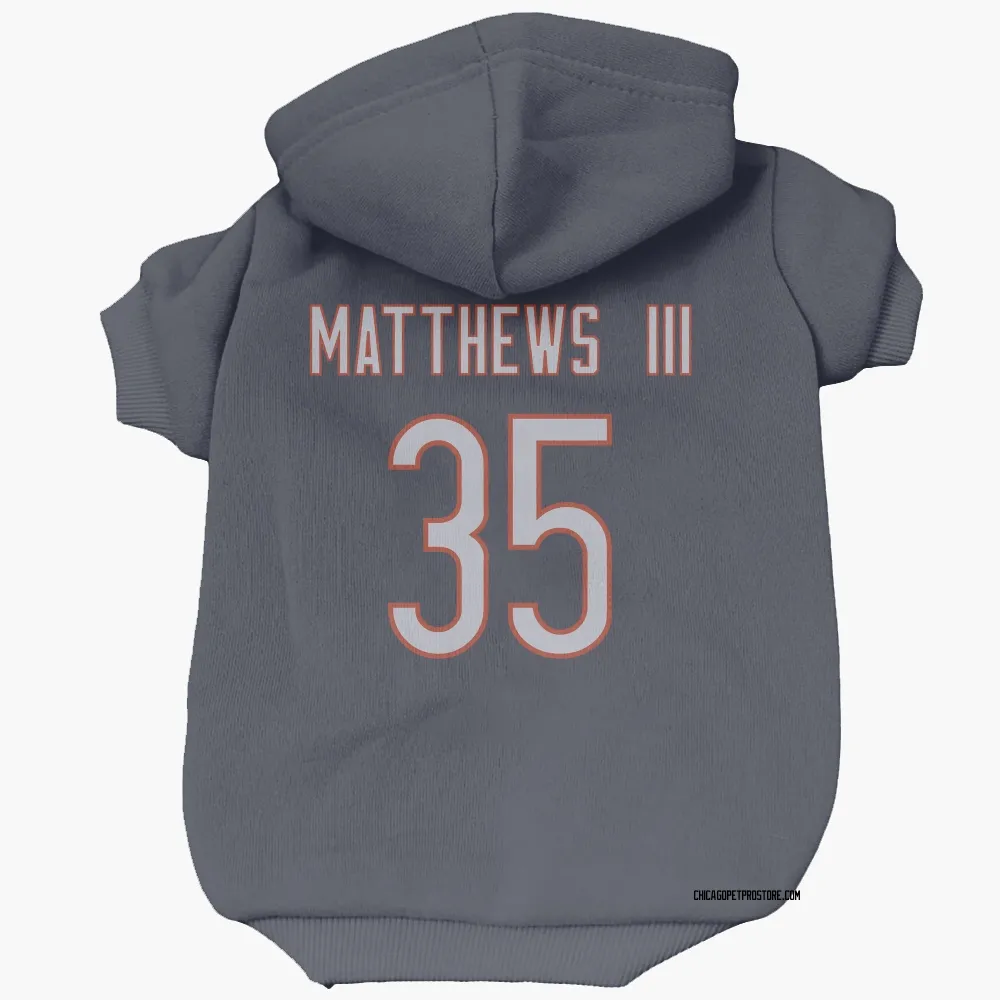 Chicago Bears Wayne Matthews III Navy Pet Hoodie for Dog & Cat
