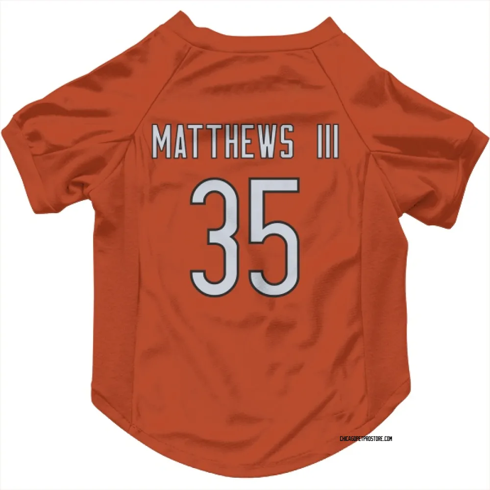 Chicago Bears Wayne Matthews III Orange Pet Jersey for Dog & Cat