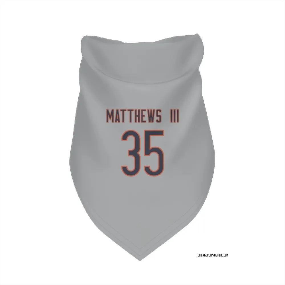 Chicago Bears Wayne Matthews III Silver Pet Bandana for Dog & Cat
