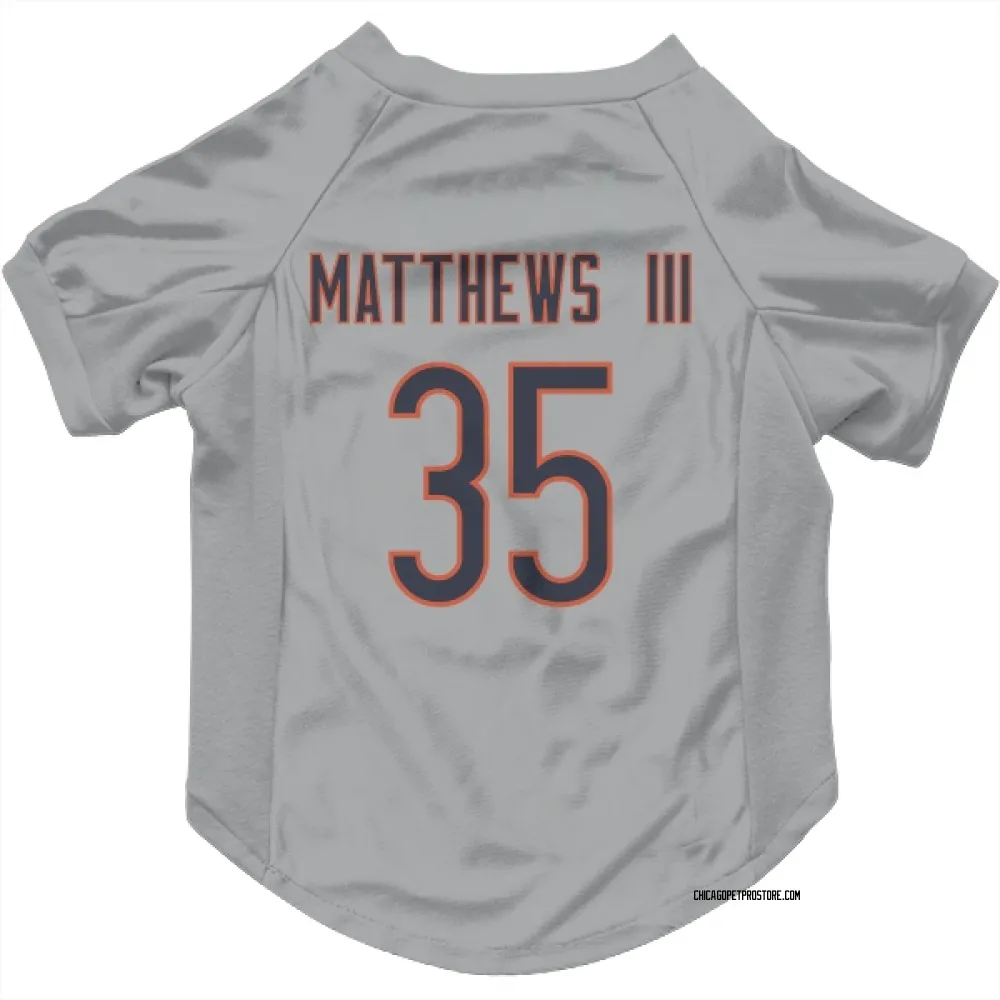 Chicago Bears Wayne Matthews III Silver Pet Jersey for Dog & Cat