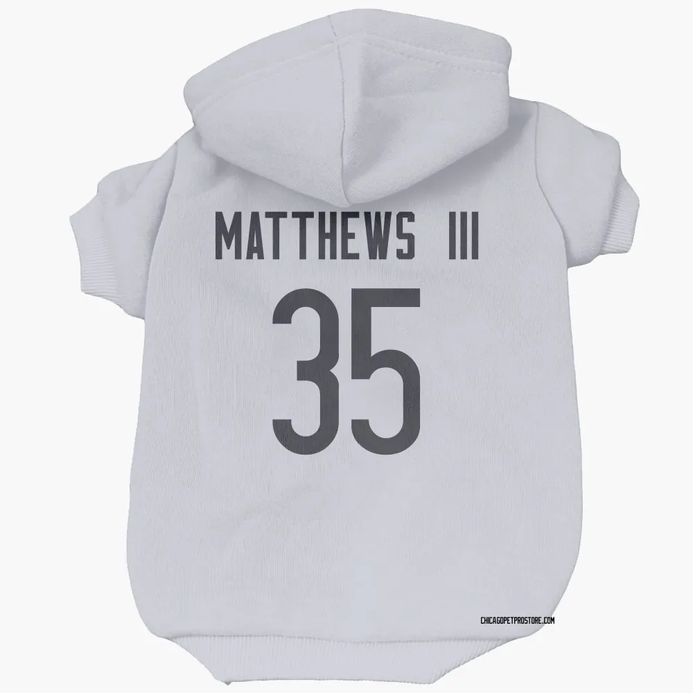 Chicago Bears Wayne Matthews III White Pet Hoodie for Dog & Cat