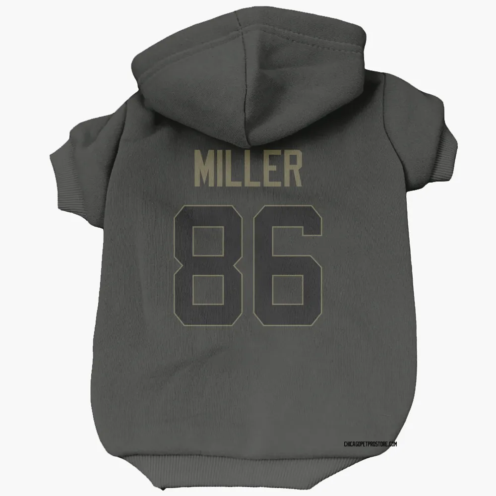 Chicago Bears Zach Miller Black Service Pet Hoodie for Dog & Cat