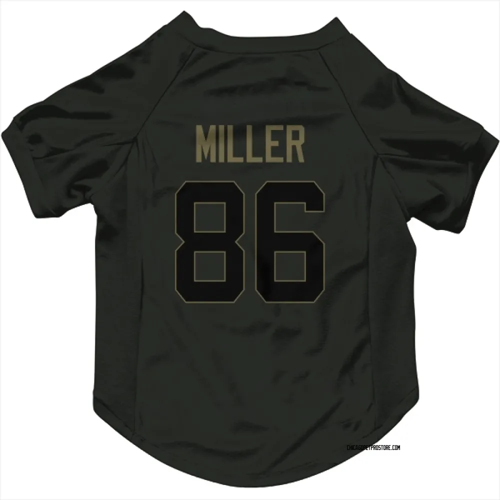 Chicago Bears Zach Miller Black Service Pet Jersey for Dog & Cat