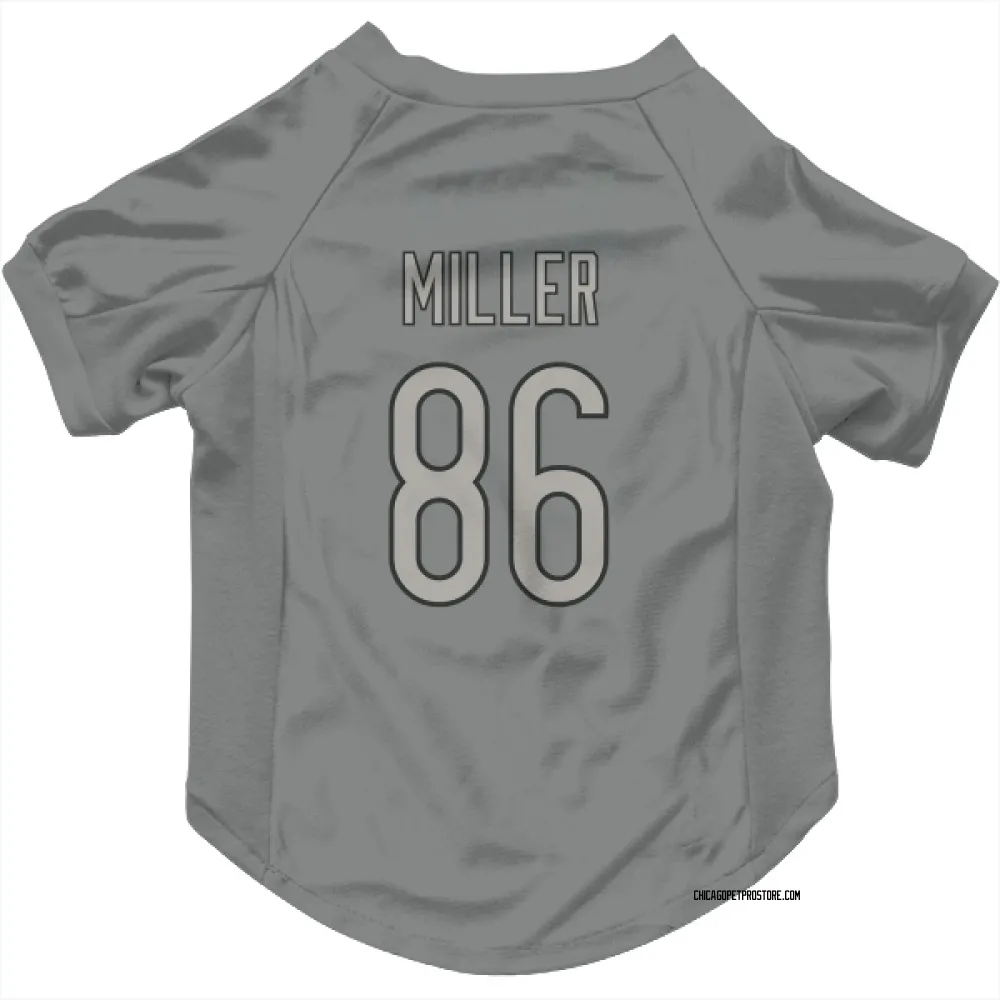 Chicago Bears Zach Miller Charcoal Pet Jersey for Dog & Cat