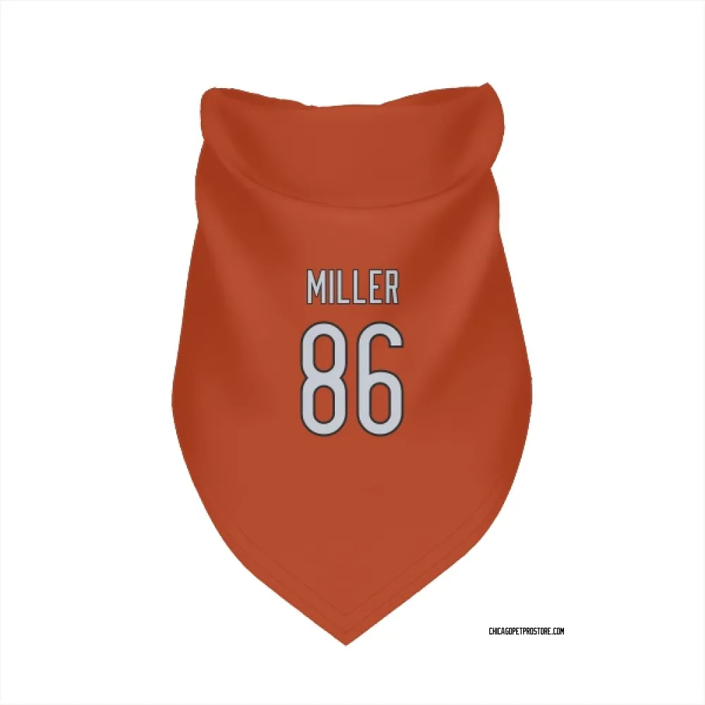 Chicago Bears Zach Miller Orange Pet Bandana for Dog & Cat