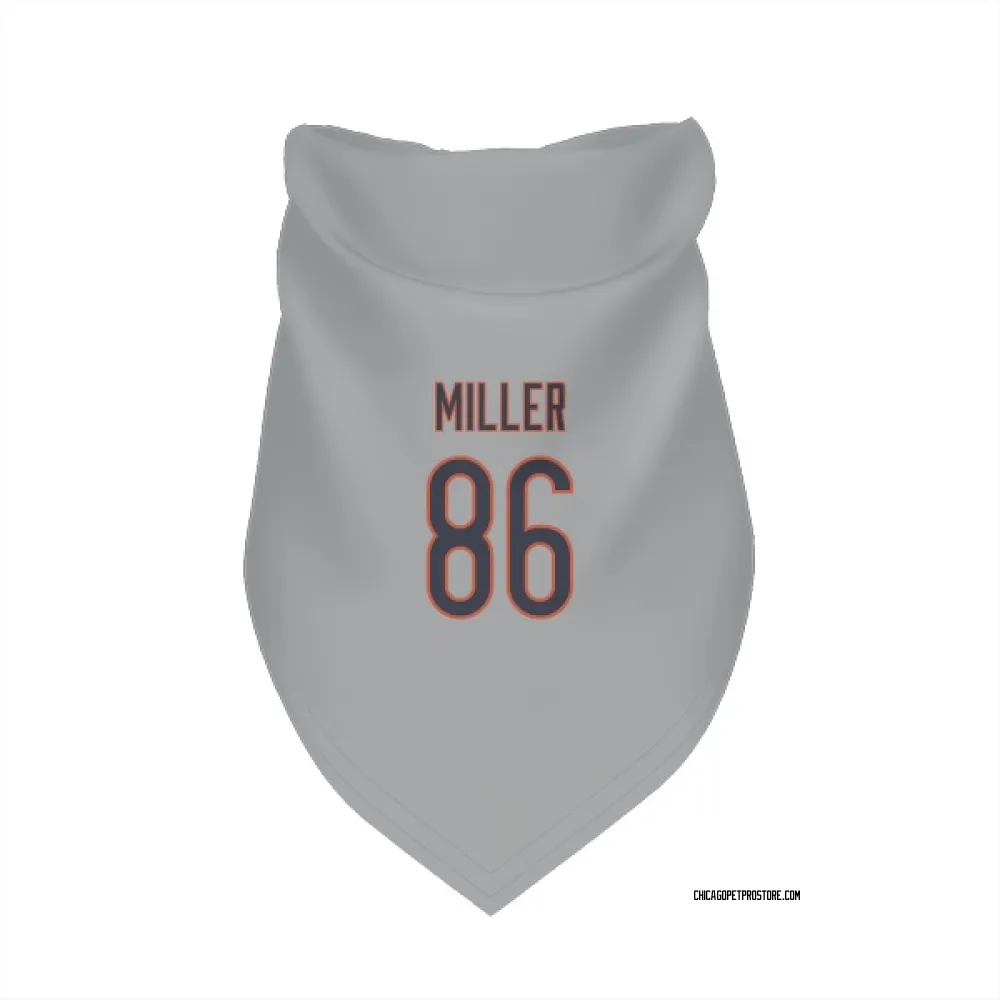 Chicago Bears Zach Miller Silver Pet Bandana for Dog & Cat