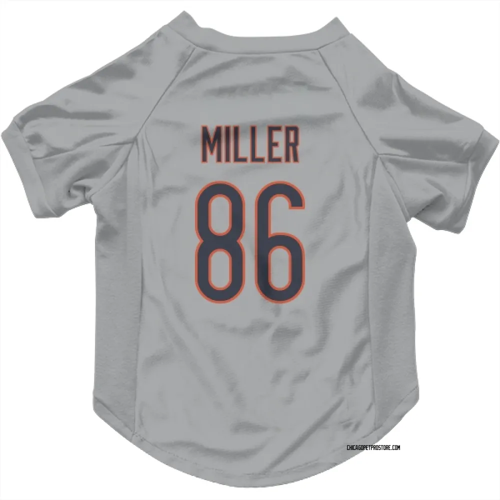 Chicago Bears Zach Miller Silver Pet Jersey for Dog & Cat