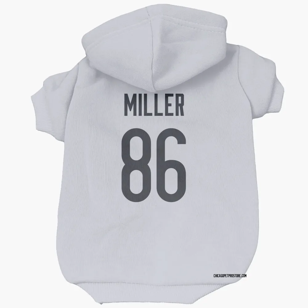 Chicago Bears Zach Miller White Pet Hoodie for Dog & Cat