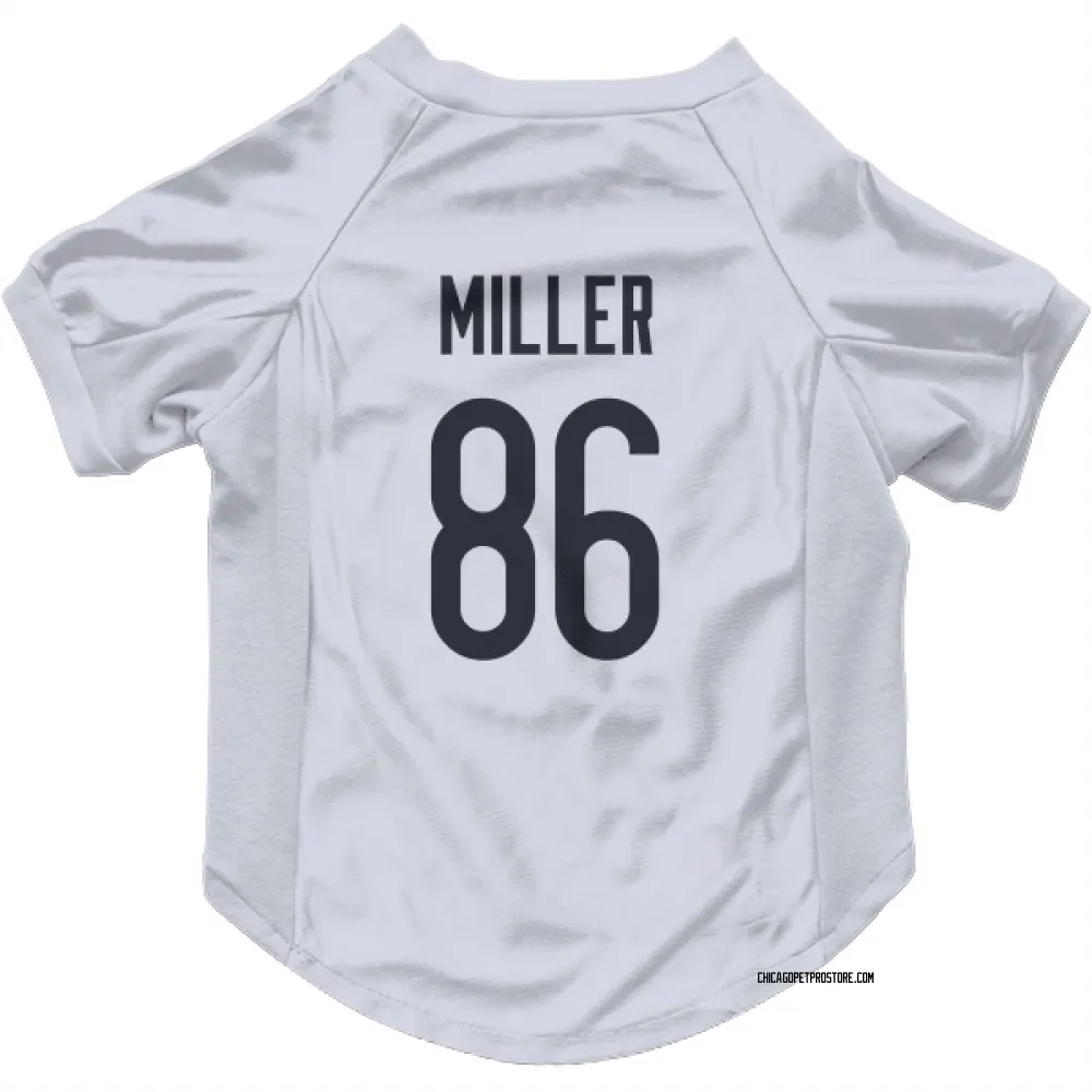 Chicago Bears Zach Miller White Pet Jersey for Dog & Cat
